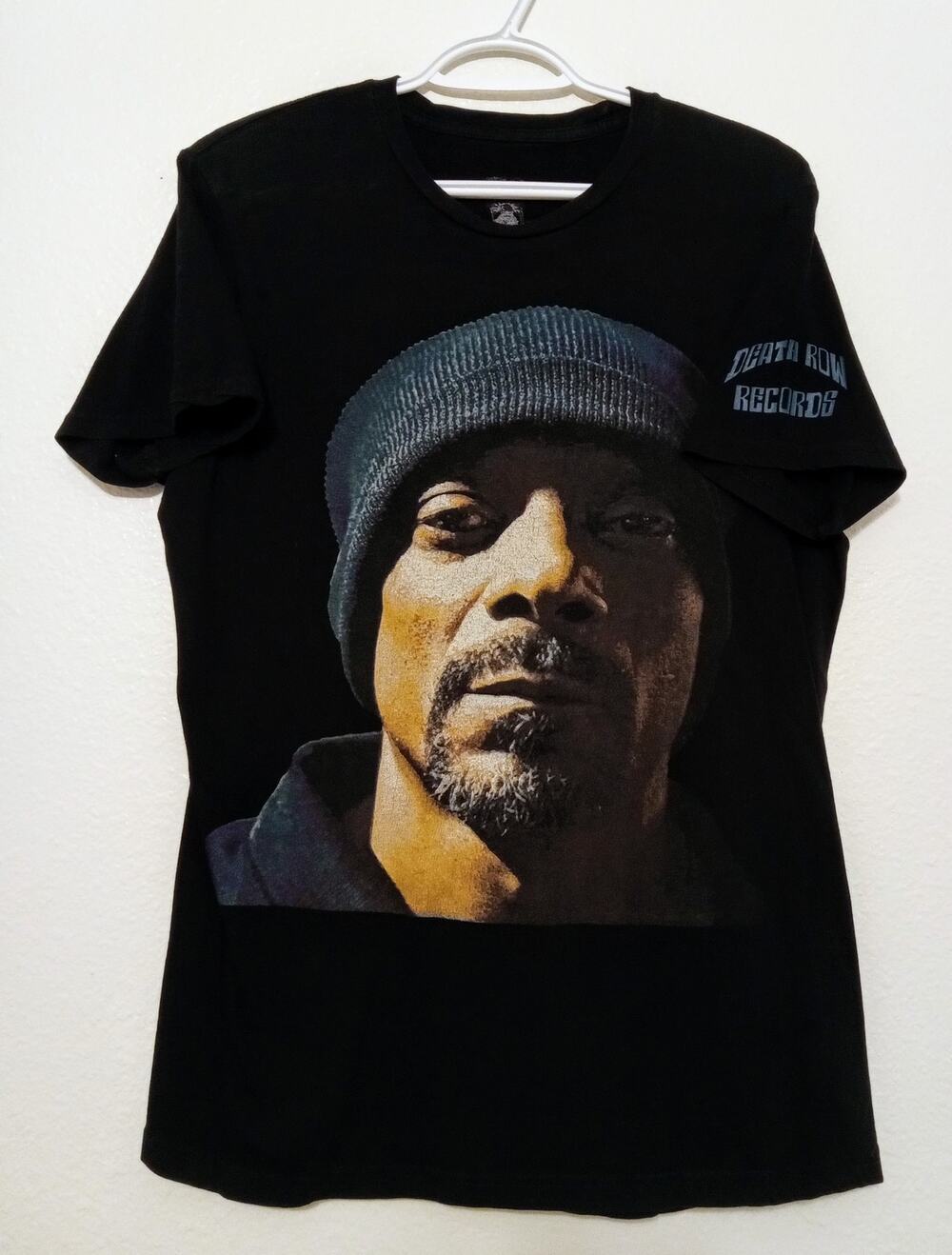 Snoop Dogg Death Row Records Graphic Tee Shirt Sleeve Logo West Coast Rap SZ M